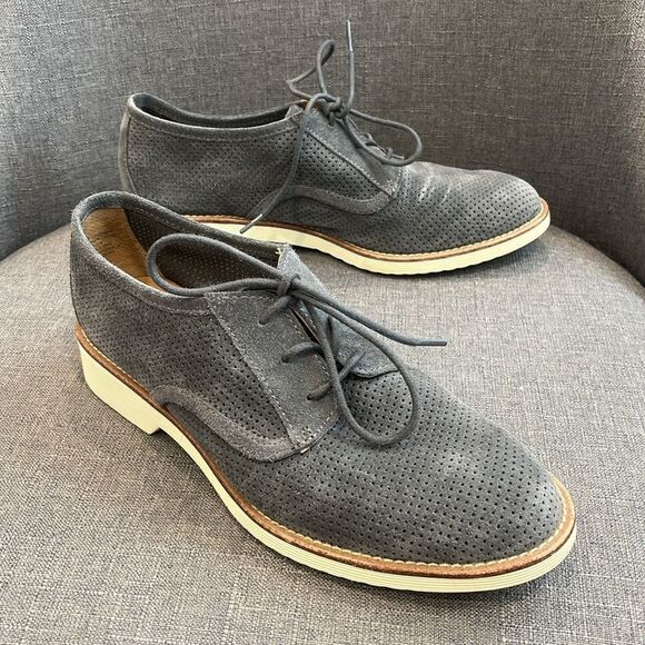 Sofft Womens Casual Suede Leather Lace Up Gray Oxford Size 7M - Picture 1 of 6